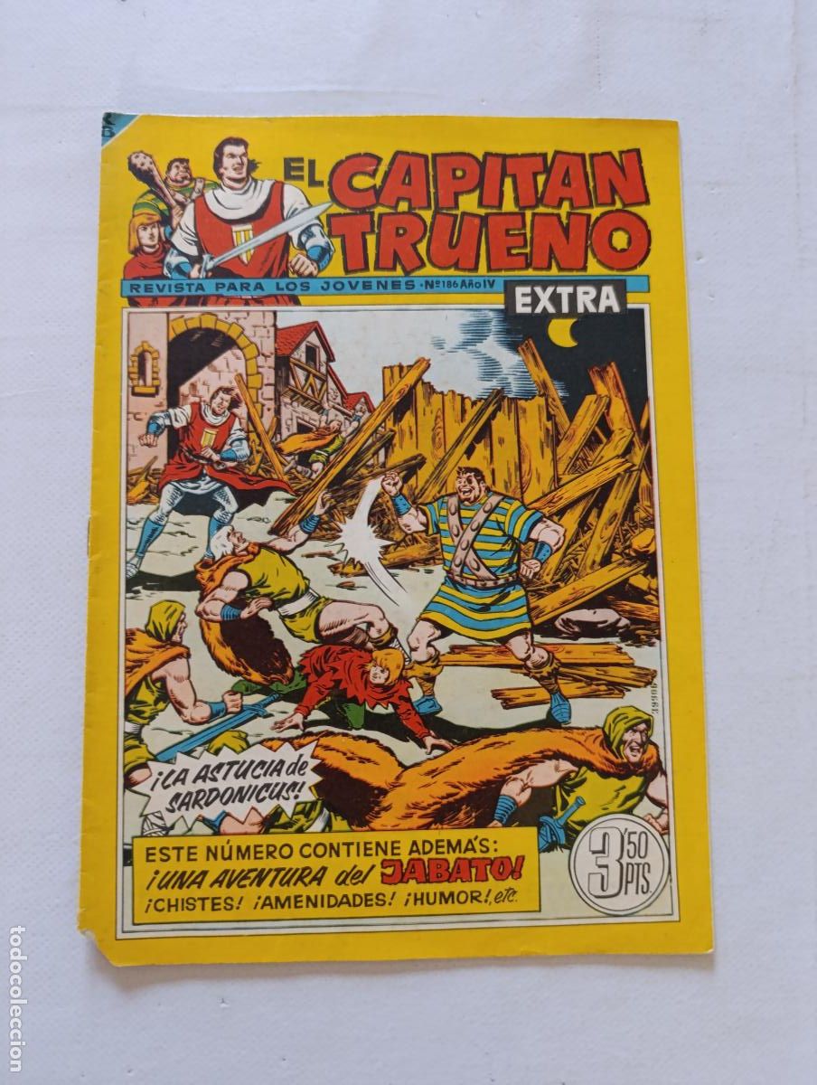 Tebeos: EL CAPITAN TRUENO EXTRA N&ordm; 186 - A&Ntilde;O IV - ORIGINAL - BRUGUERA (297)