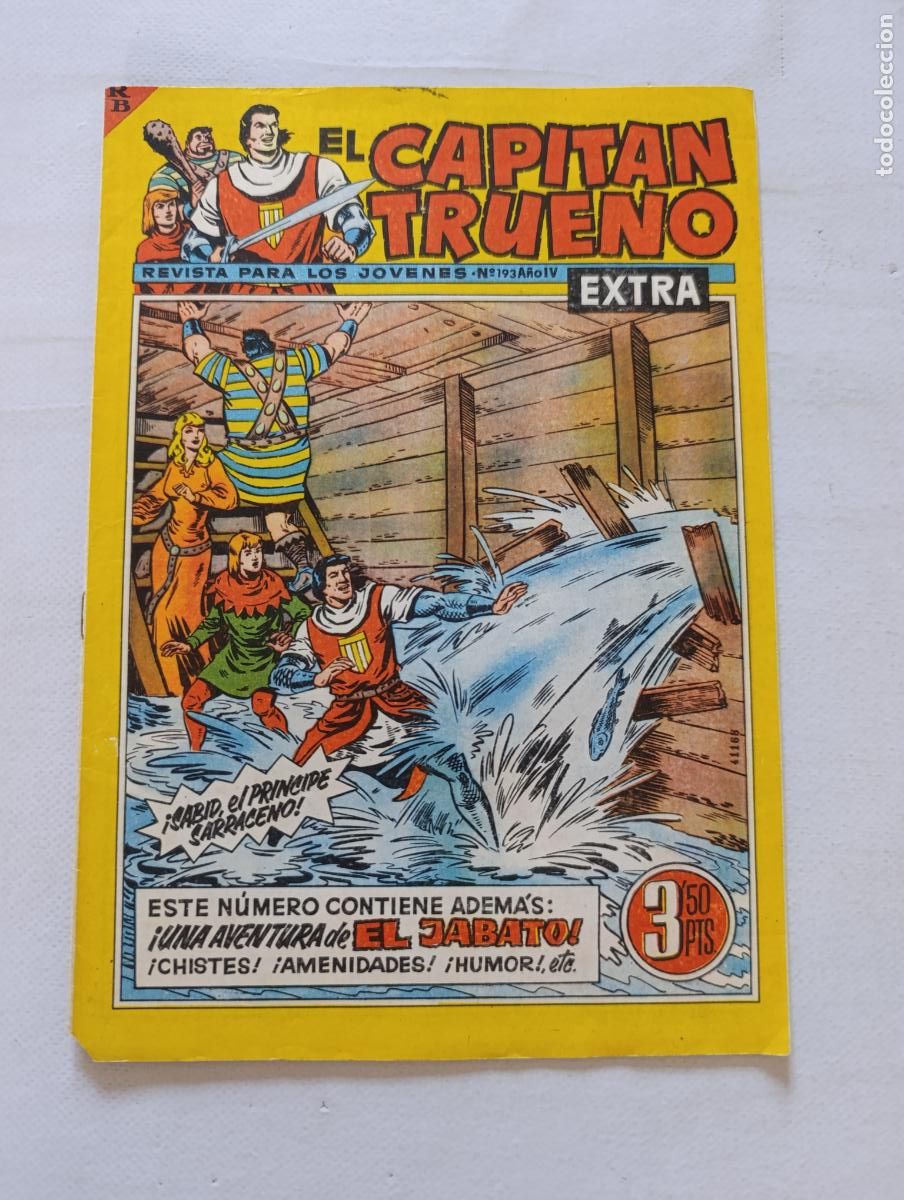 Tebeos: EL CAPITAN TRUENO EXTRA N&ordm; 193 - A&Ntilde;O IV - ORIGINAL - BRUGUERA (297)