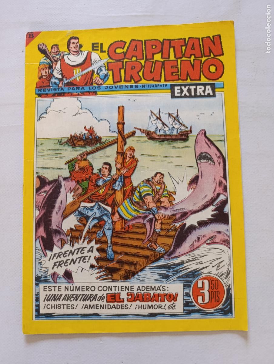 Tebeos: EL CAPITAN TRUENO EXTRA N&ordm; 194 - A&Ntilde;O IV - ORIGINAL - BRUGUERA (297)