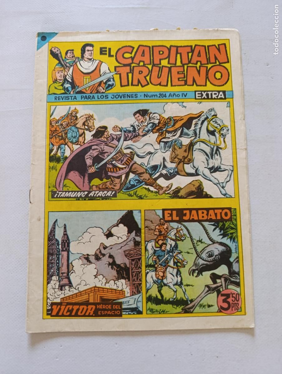 Tebeos: EL CAPITAN TRUENO EXTRA N&ordm; 204 - A&Ntilde;O IV - ORIGINAL - BRUGUERA (297)