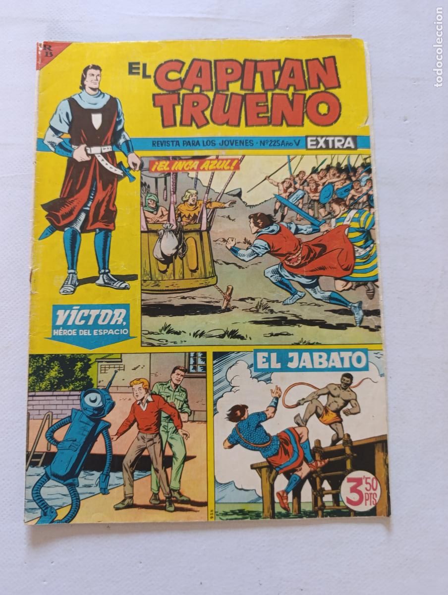 Tebeos: EL CAPITAN TRUENO EXTRA N&ordm; 225 - A&Ntilde;O V - ORIGINAL - BRUGUERA (297)