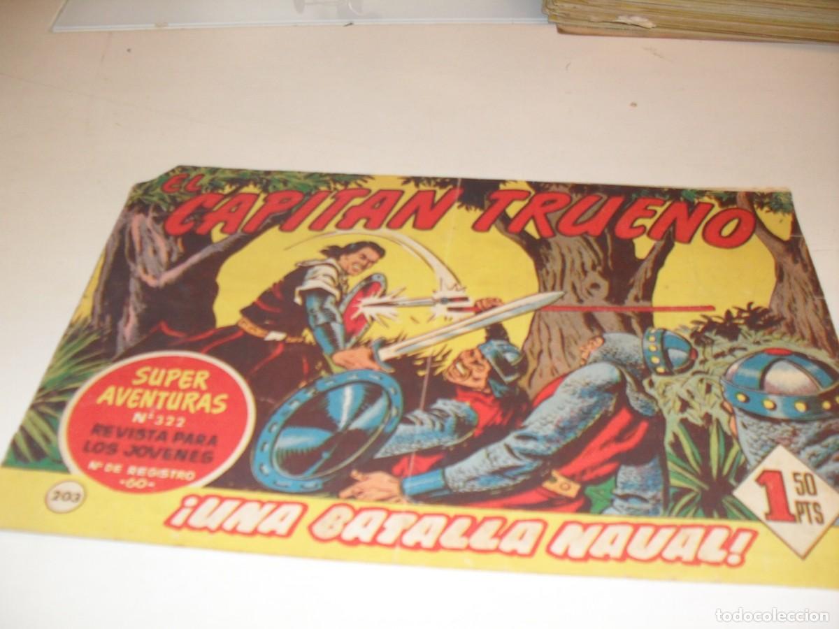 Tebeos: EL CAPITAN TRUENO,(ORIGINAL) N&ordm; 203,EN INTERIOR PUBLICIDAD DEL COSACO VERDE,DE 618.BRUGUERA,1956