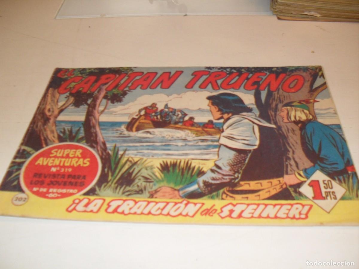 Tebeos: EL CAPITAN TRUENO,(ORIGINAL) N&ordm; 202,EN INTERIOR PUBLICIDAD DEL COSACO VERDE,DE 618.BRUGUERA,1956