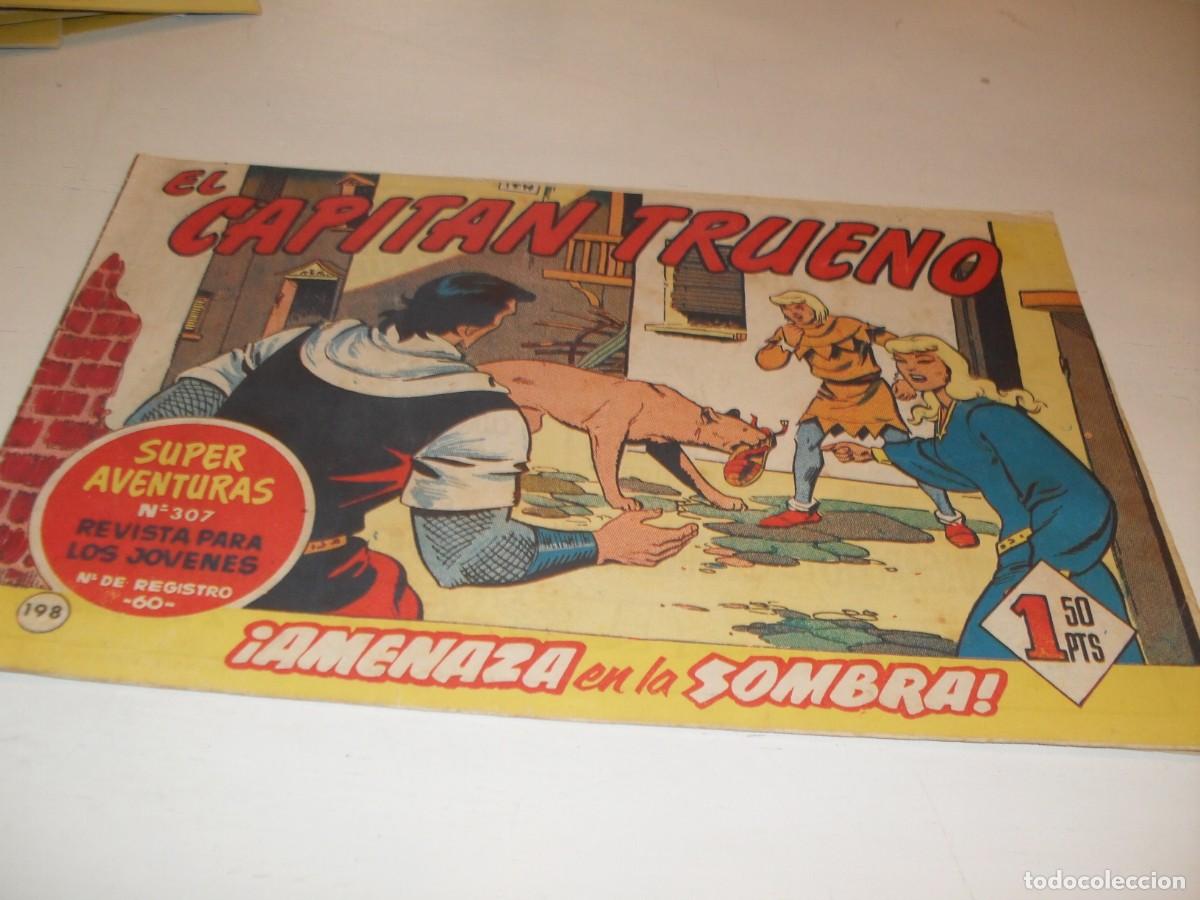 Tebeos: EL CAPITAN TRUENO,(ORIGINAL) N&ordm; 198,EN INTERIOR BELLA PUBLCIDAD DE PULGARCITO,DE 618.BRUGUERA,1956