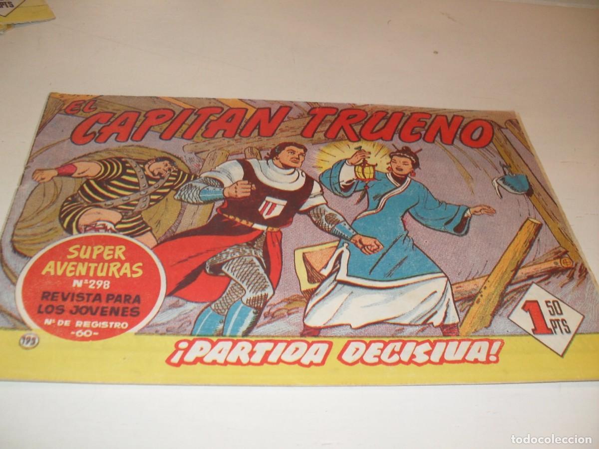 Tebeos: EL CAPITAN TRUENO,(ORIGINAL) N&ordm; 195,EN INTERIOR PUBLICIDAD DEL JABATO Y DDT,DE 618.BRUGUERA,1956