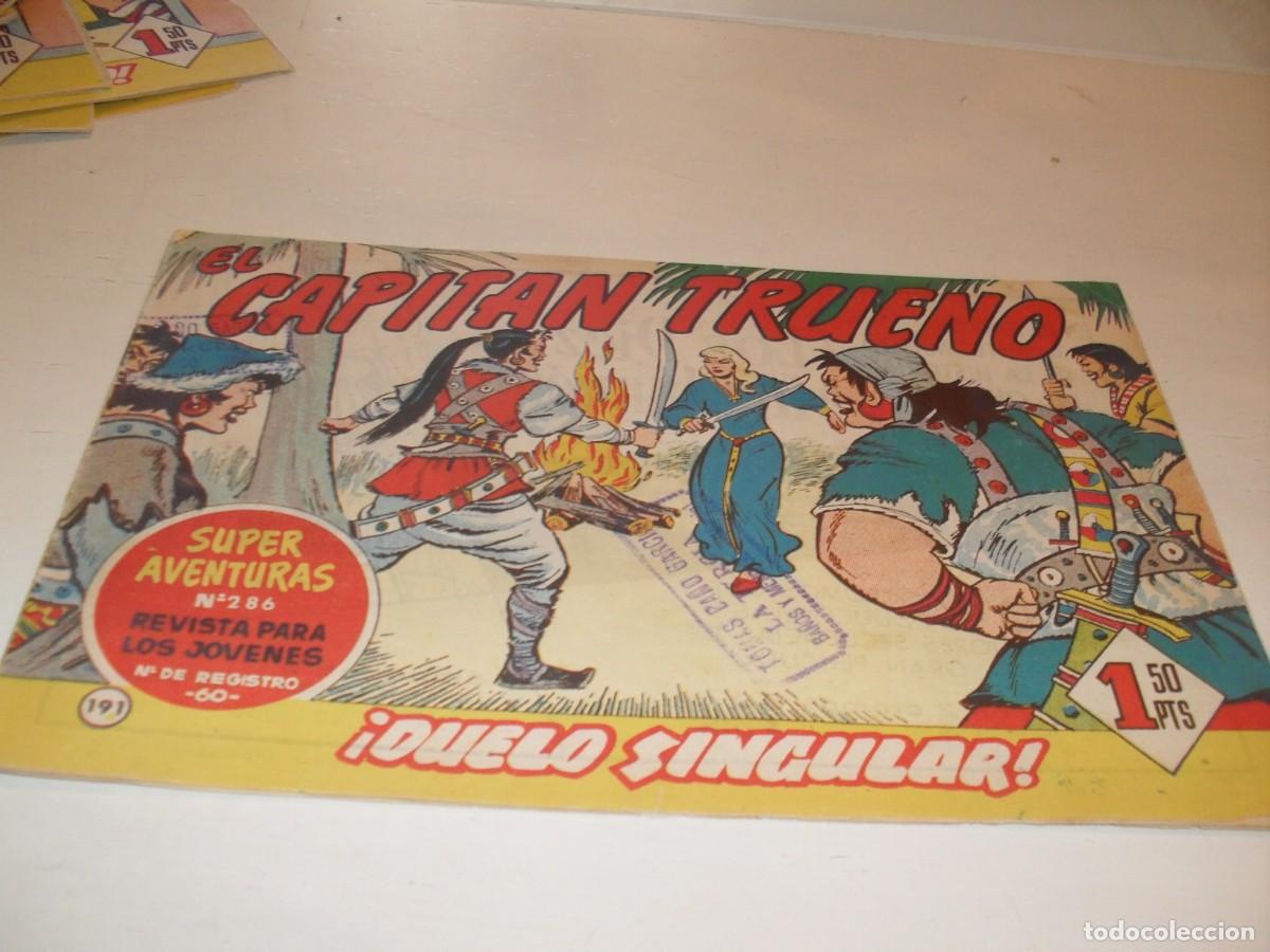 Tebeos: EL CAPITAN TRUENO,(ORIGINAL) N&ordm; 191,EN INTERIOR PUBLICIDAD LOS 10 MANDAMIENTOS,DE 618.BRUGUERA,1956