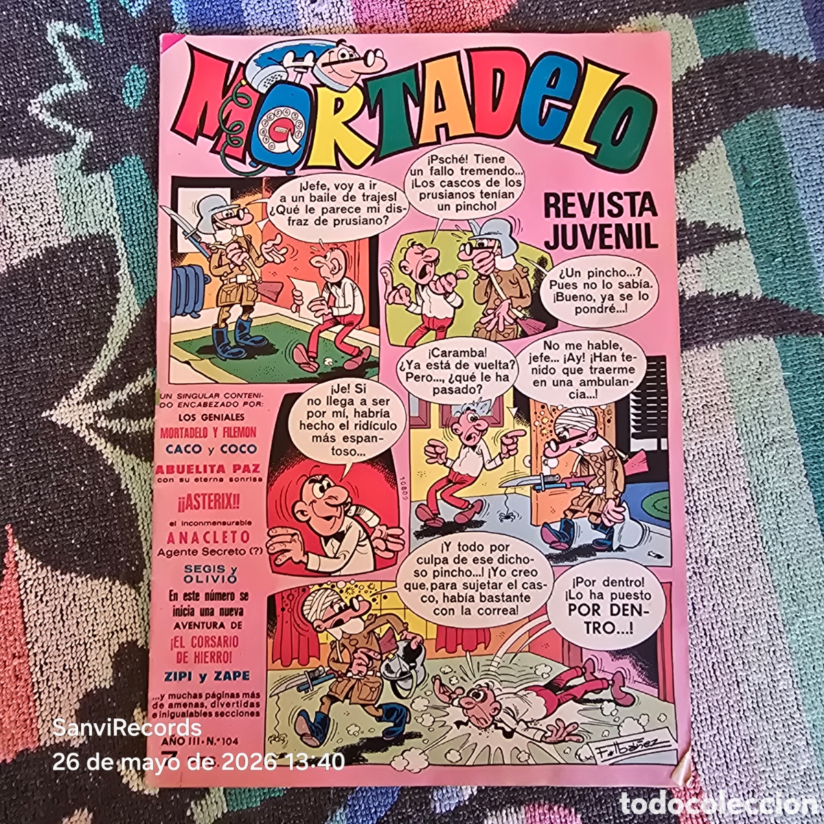 Tebeos: MORTADELO, REVISTA JUVENIL 104 (A&Ntilde;O III) (BRUGUERA)