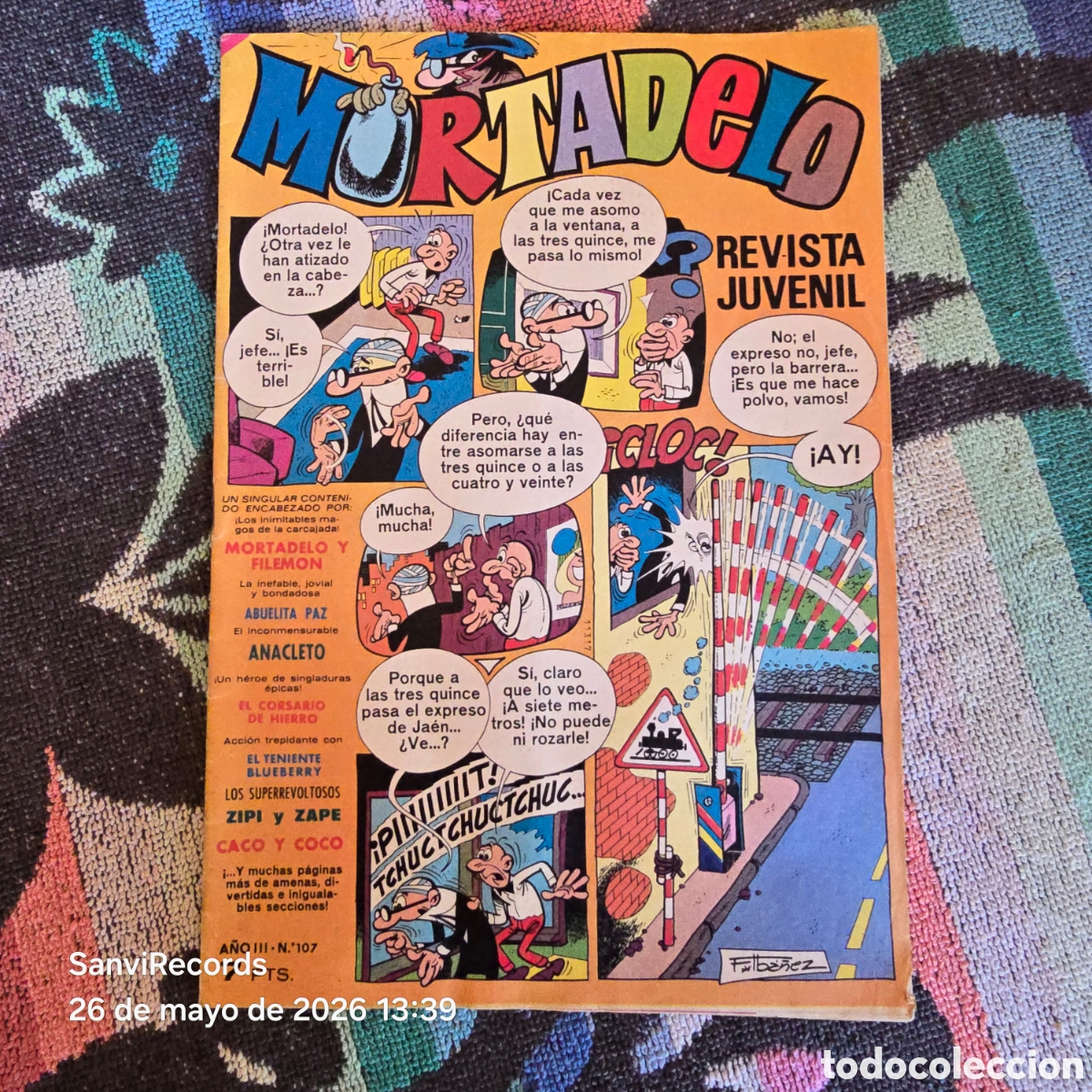 Tebeos: MORTADELO, REVISTA JUVENIL 107 (A&Ntilde;O III) (BRUGUERA)