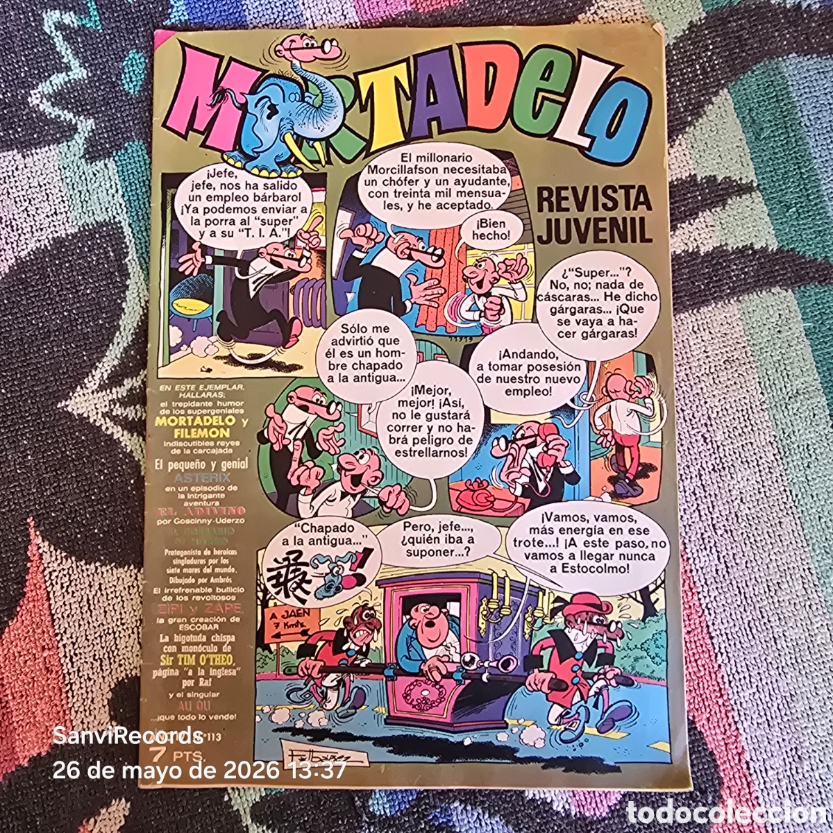 Tebeos: MORTADELO, REVISTA JUVENIL 113 (A&Ntilde;O IV) (BRUGUERA)