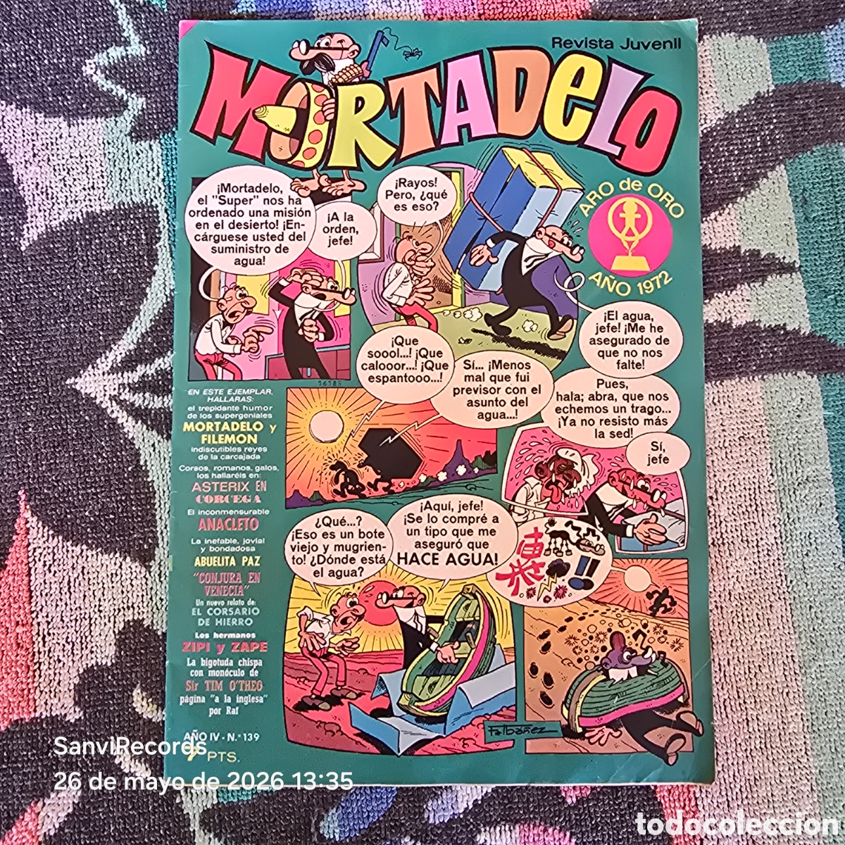 Tebeos: MORTADELO, REVISTA JUVENIL 139 (A&Ntilde;O IV) (BRUGUERA)