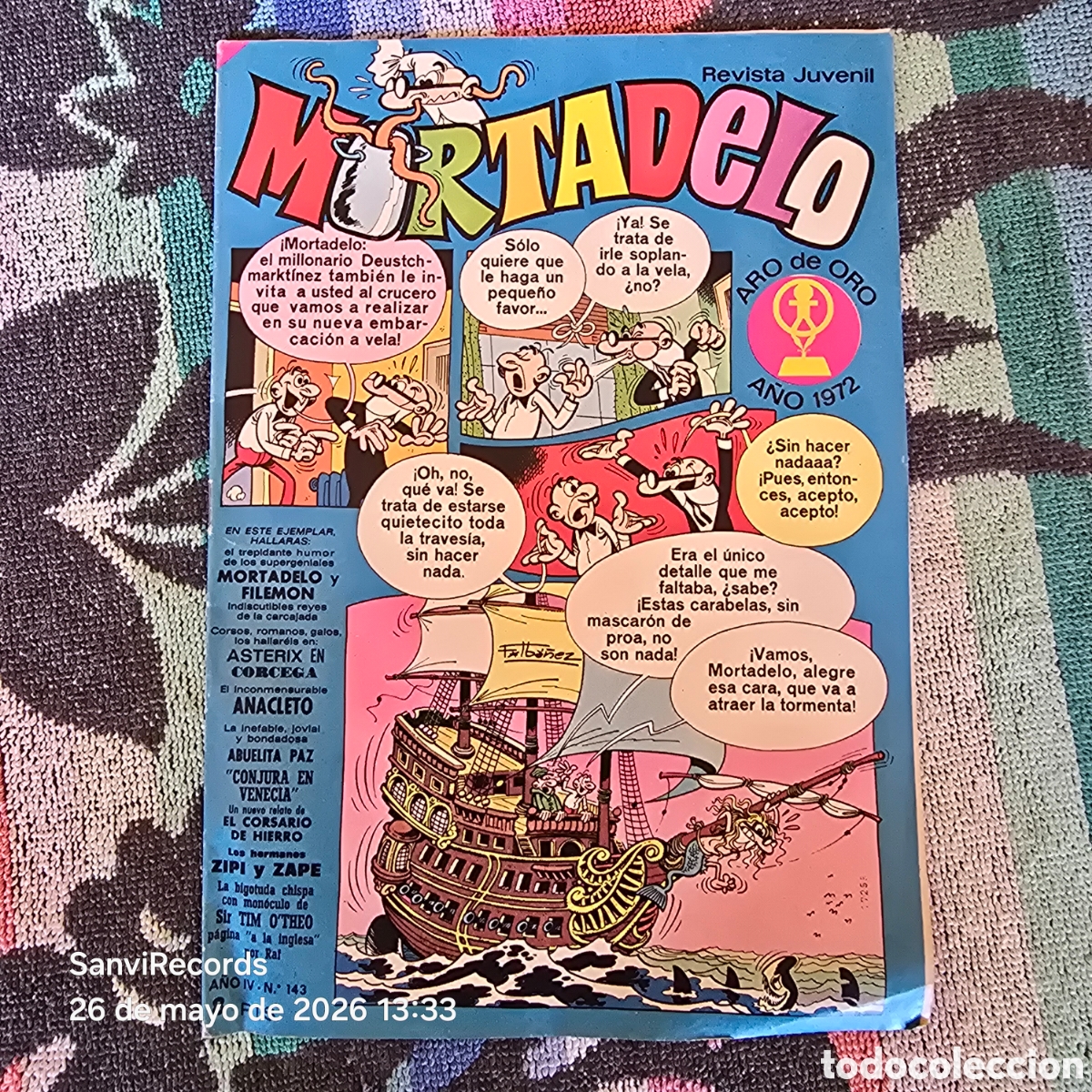 Tebeos: MORTADELO, REVISTA JUVENIL 143 (A&Ntilde;O IV) (BRUGUERA)