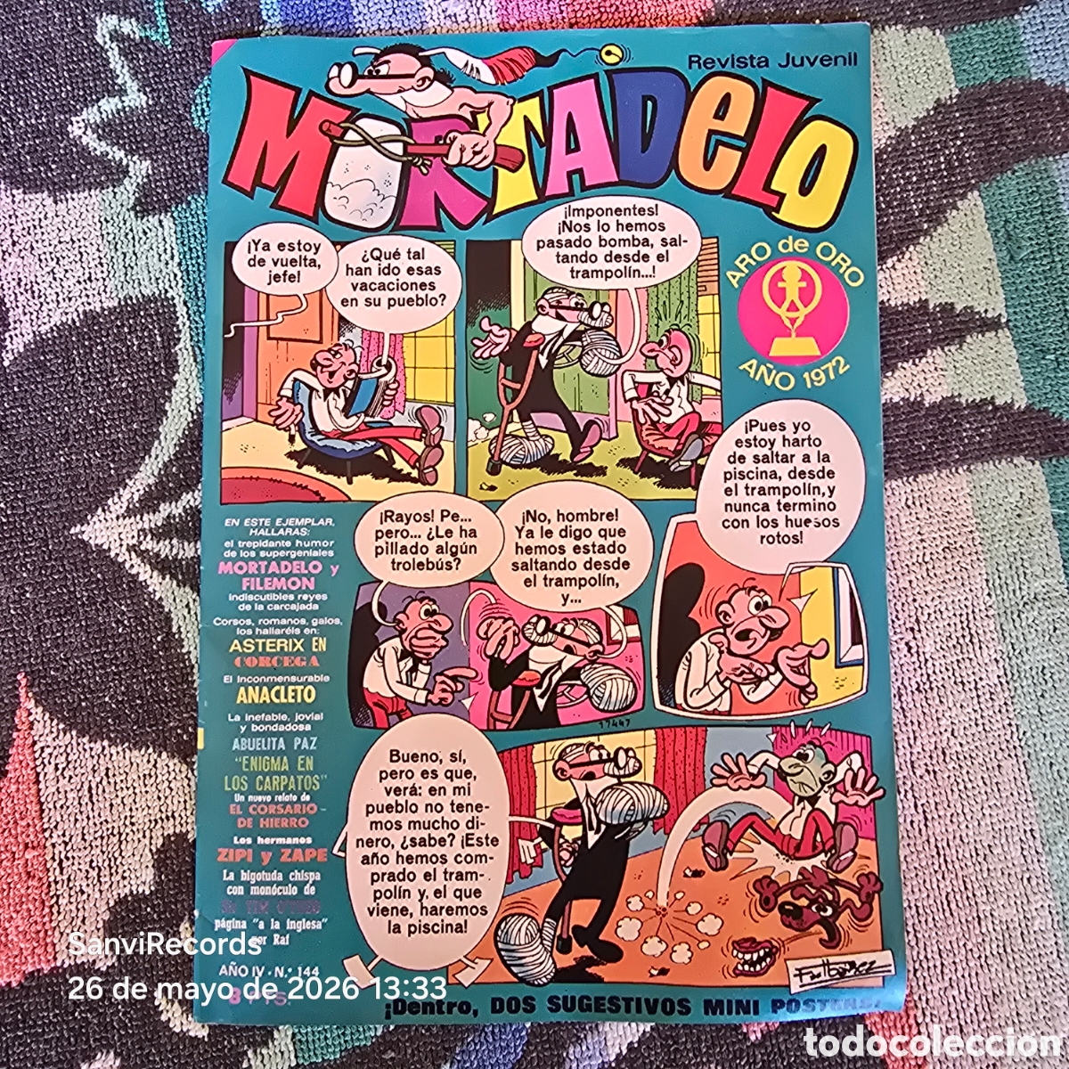 Tebeos: MORTADELO, REVISTA JUVENIL 144 (A&Ntilde;O IV) (BRUGUERA)