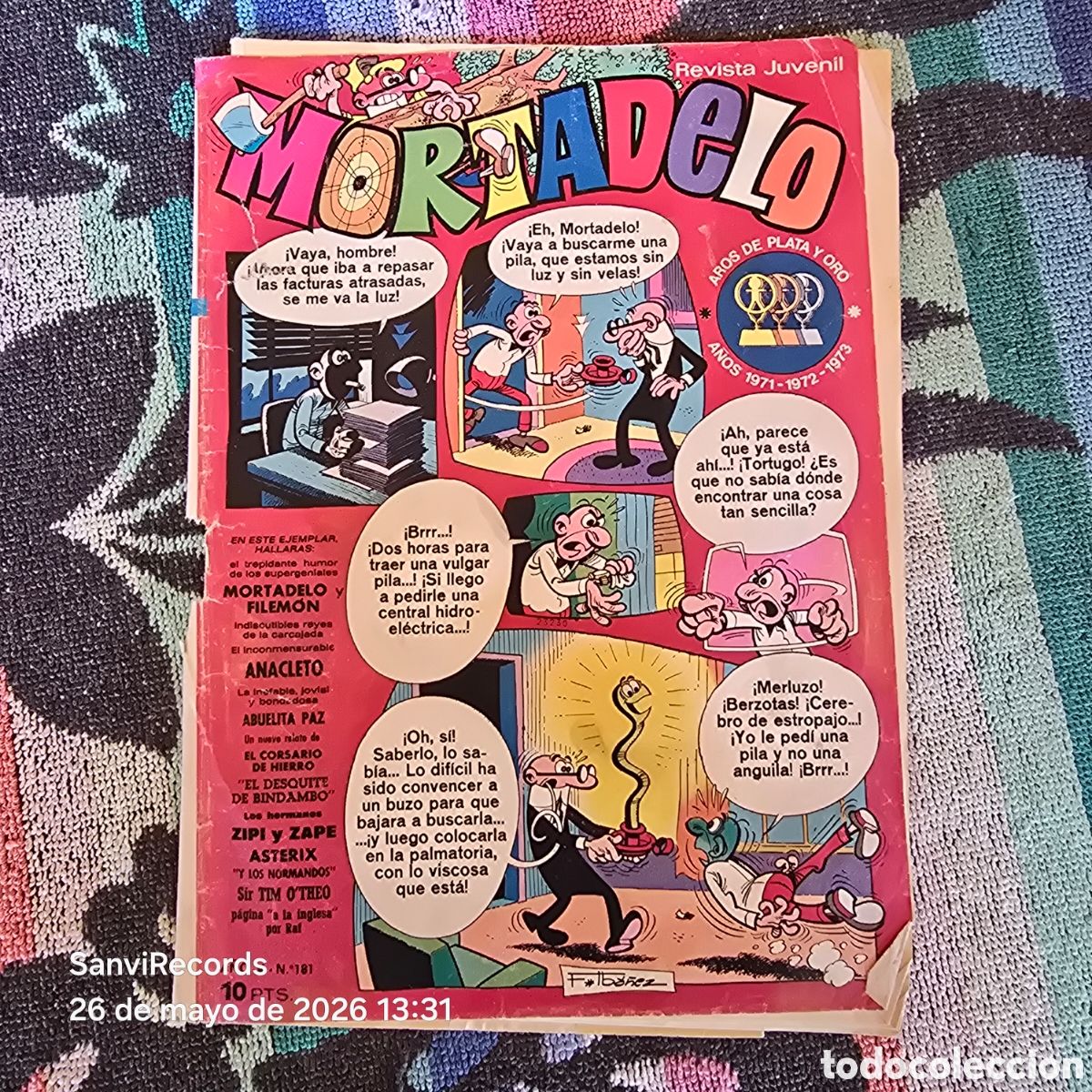 Tebeos: MORTADELO, REVISTA JUVENIL 181 (A&Ntilde;O V) (BRUGUERA)