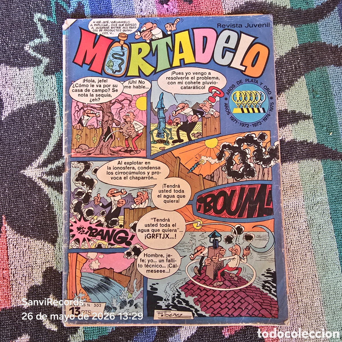 Tebeos: MORTADELO, REVISTA JUVENIL 302 (A&Ntilde;O VII) (BRUGUERA)