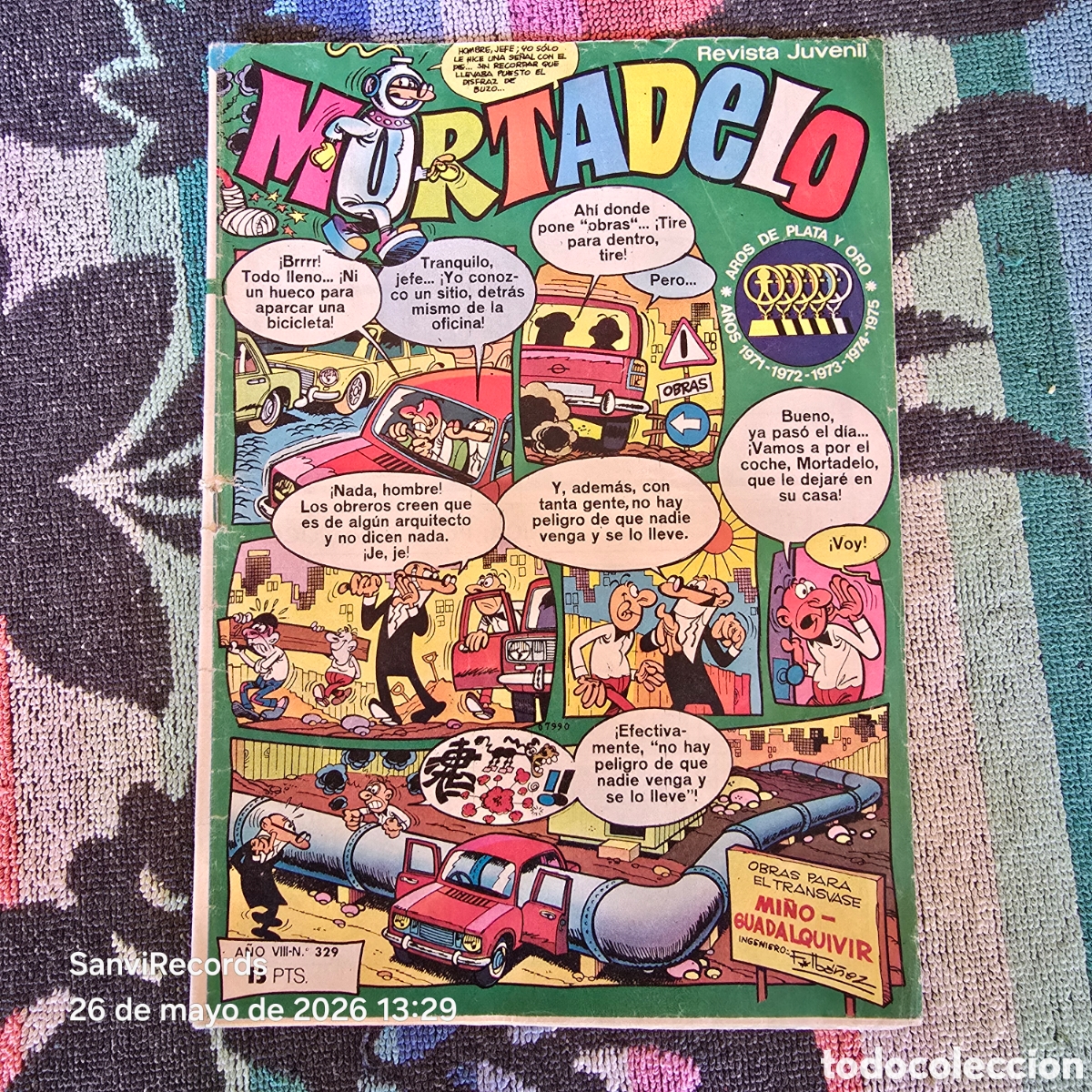Tebeos: MORTADELO, REVISTA JUVENIL 329 (A&Ntilde;O VIII) (BRUGUERA)