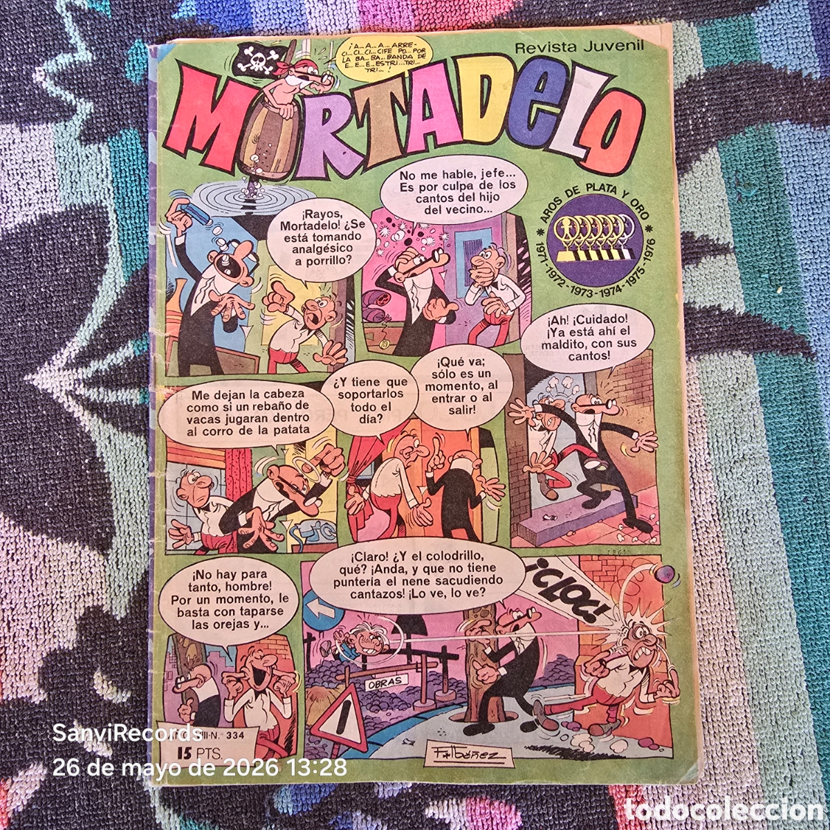 Tebeos: MORTADELO, REVISTA JUVENIL 334 (A&Ntilde;O VIII) (BRUGUERA)