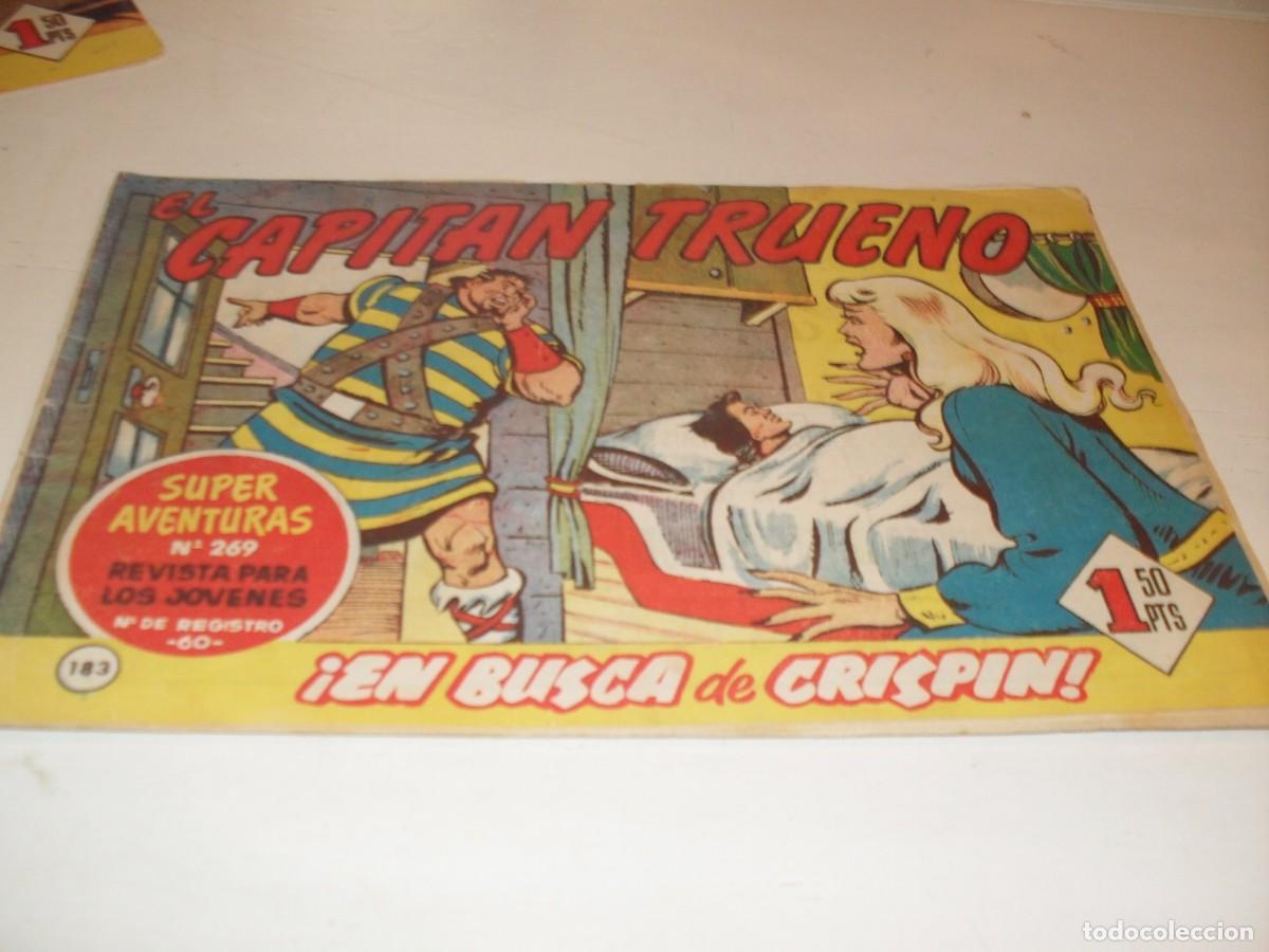 Tebeos: EL CAPITAN TRUENO,(ORIGINAL) N&ordm; 183,CON PUBLICIDAD DE PULGARCITO Y DDT,DE 618.BRUGUERA,1956