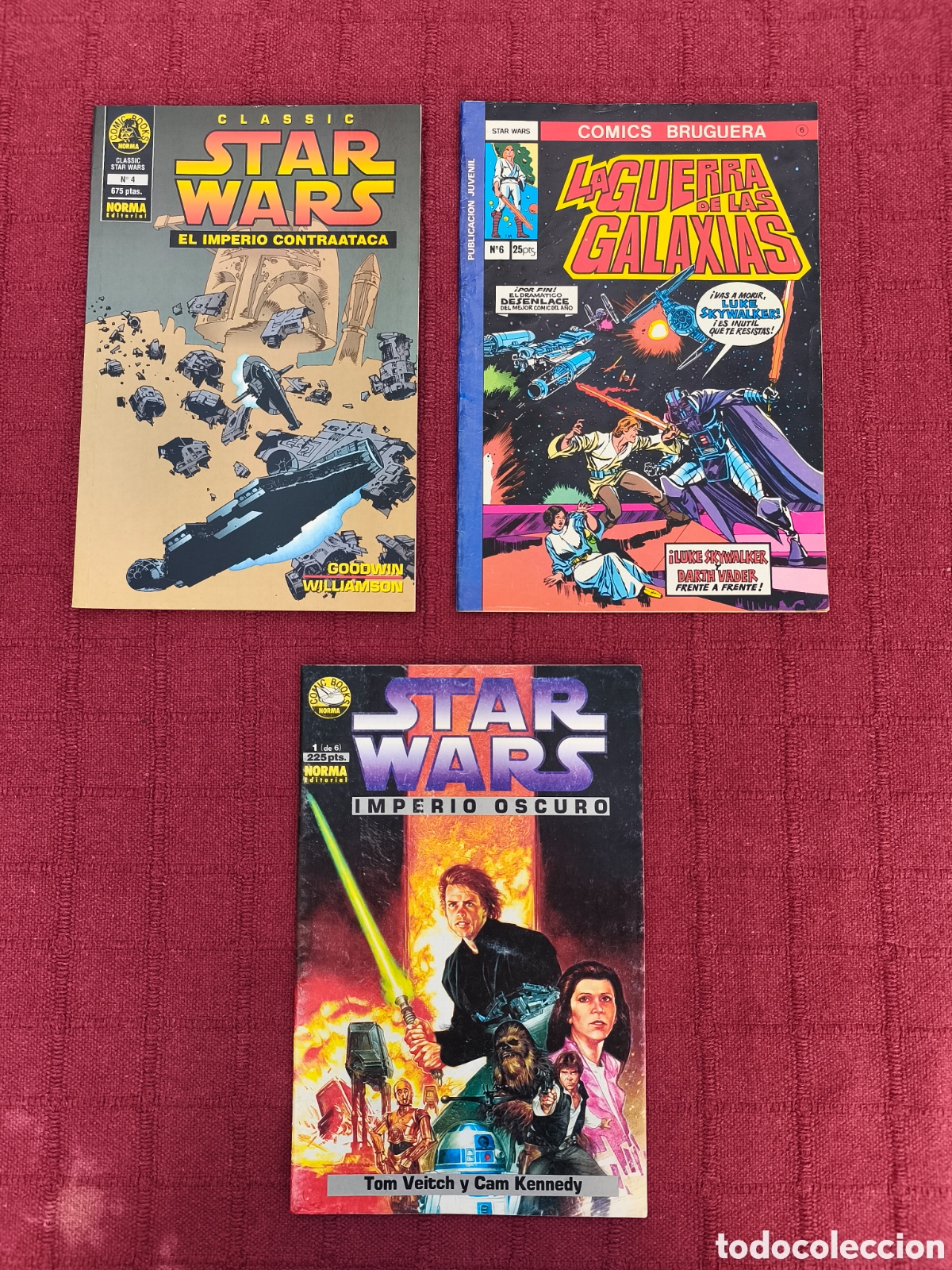 Tebeos: STAR WARS LA GUERRA DE LAS GALAXIAS COMICS BRUGUERA,EL IMPERIO CONTRAATACA N&deg; 4 NORMA EDITORIAL ....