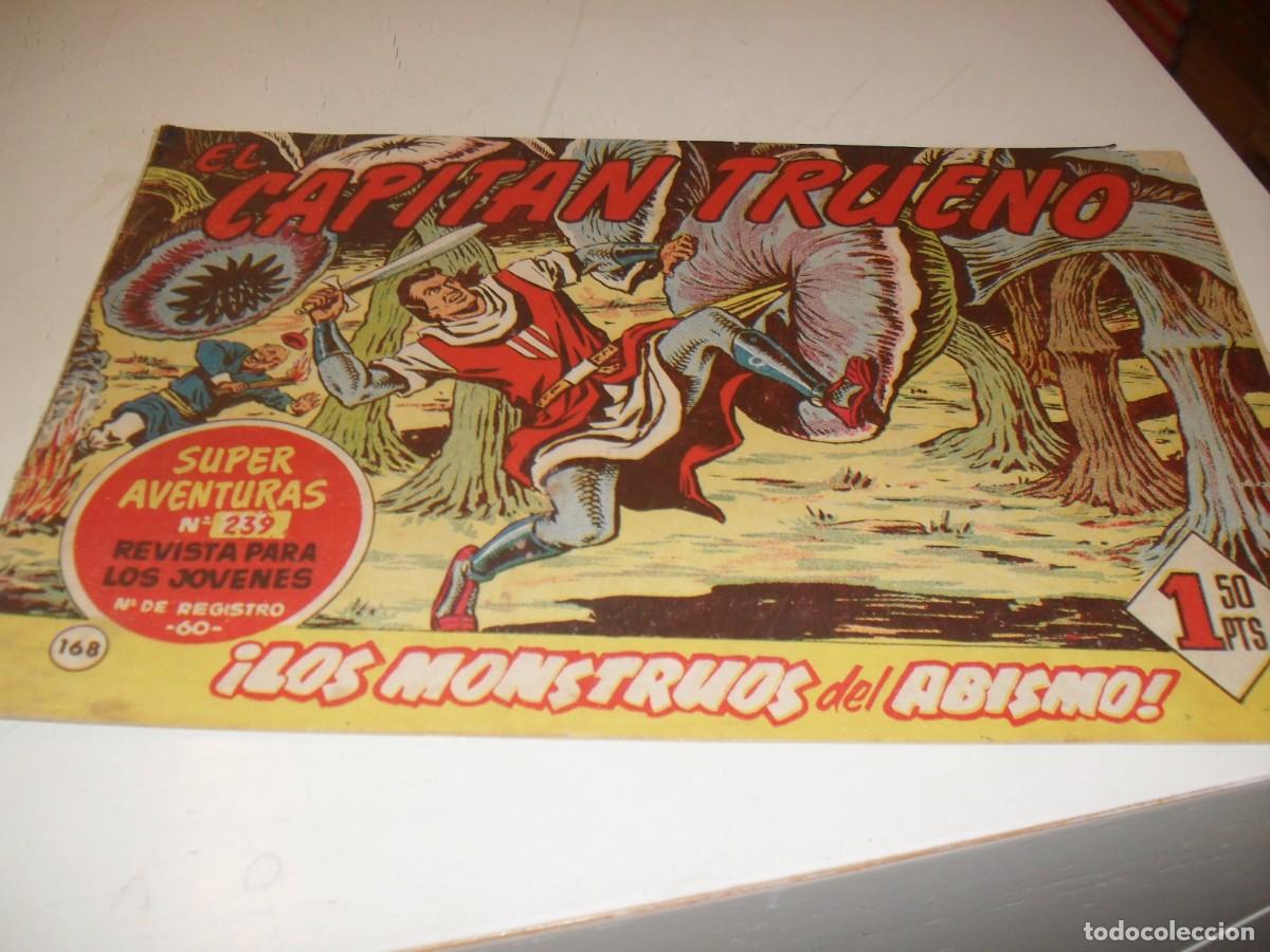 Tebeos: EL CAPITAN TRUENO,(ORIGINAL) N&ordm; 168,LOS MONSTRUOS DEL ABISMO,DE V.MORA,DE 618.BRUGUERA,1956