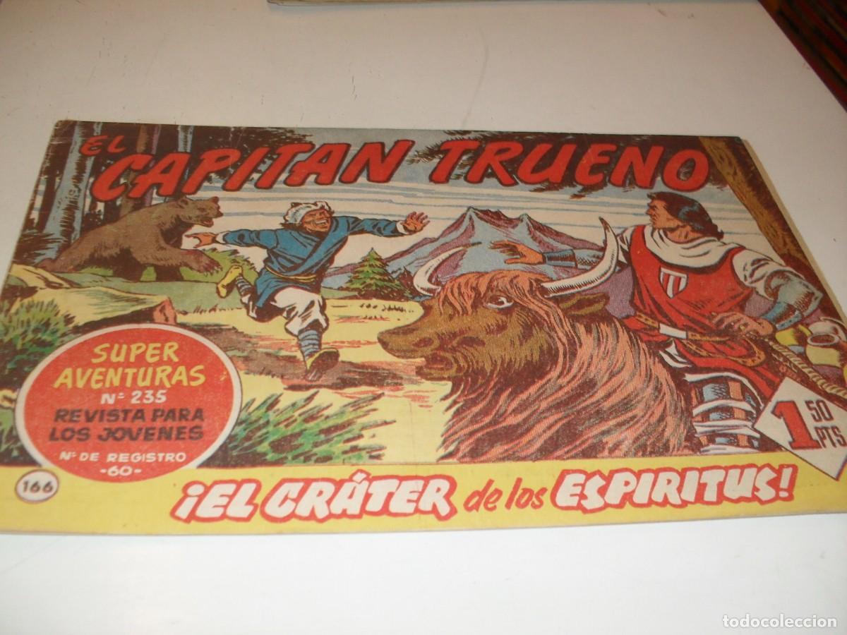 Tebeos: EL CAPITAN TRUENO,(ORIGINAL) N&ordm; 166,EL CRATER DE LOS ESPIRITUS,DE V.MORA,DE 618.BRUGUERA,1956