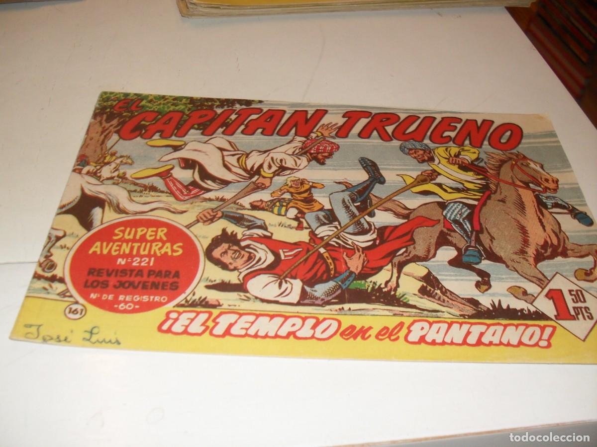 Tebeos: EL CAPITAN TRUENO,(ORIGINAL) N&ordm; 161,EL TEMPLO DEL PANTANO,DE V.MORA,DE 618.BRUGUERA,1956