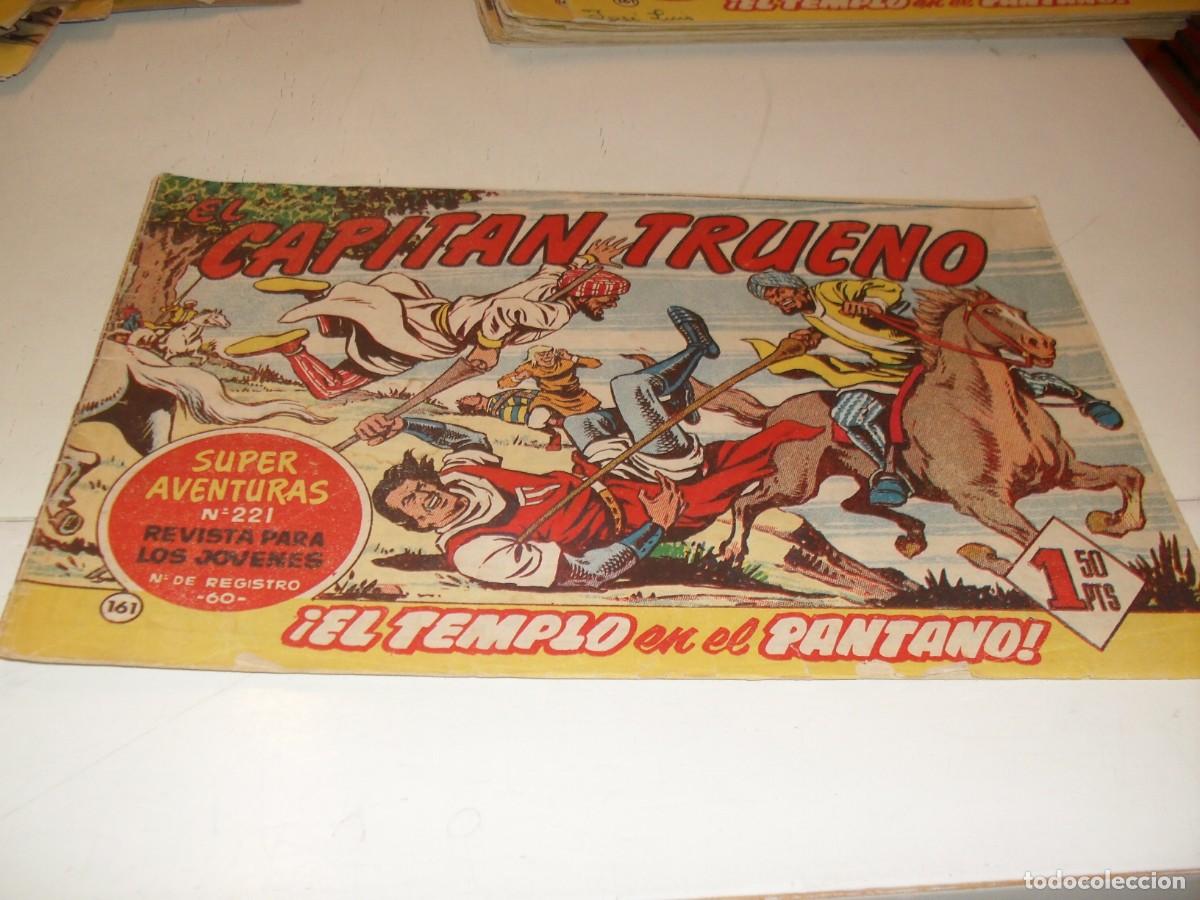 Tebeos: EL CAPITAN TRUENO,(ORIGINAL) N&ordm; 161,EL TEMPLO DEL PANTANO,DE V.MORA,DE 618.BRUGUERA,1956