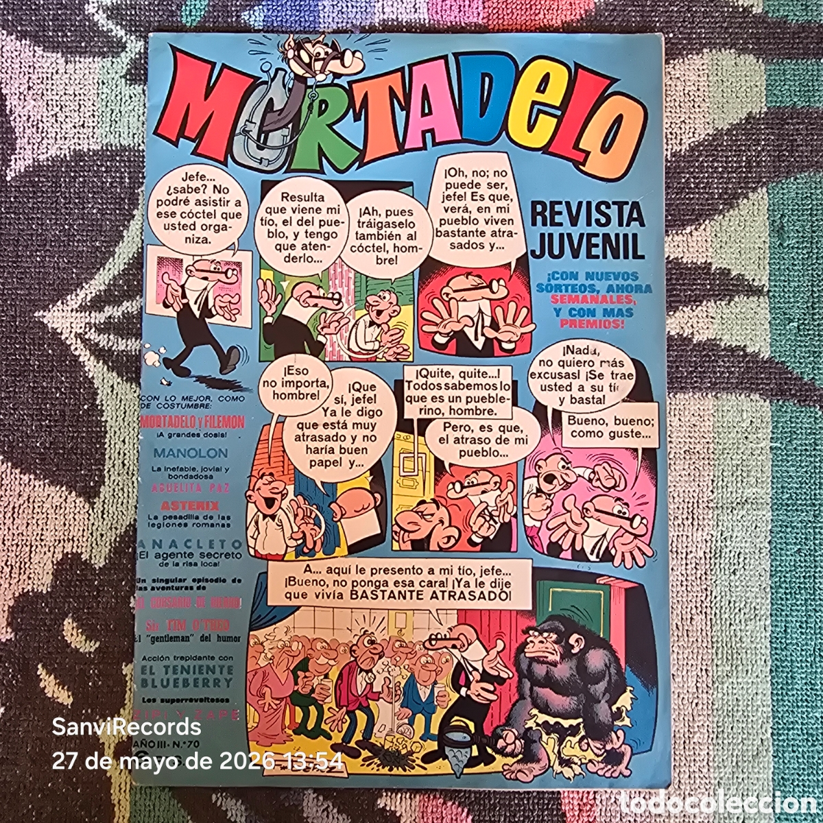 Tebeos: MORTADELO, REVISTA JUVENIL 70 (A&Ntilde;O III) (BRUGUERA)