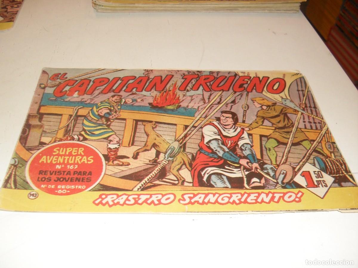 Tebeos: EL CAPITAN TRUENO,(ORIGINAL) N&ordm; 143,RASTRO SANGRIENTO&iexcl;&iexcl;,DE V.MORA,DE 618.BRUGUERA,1956