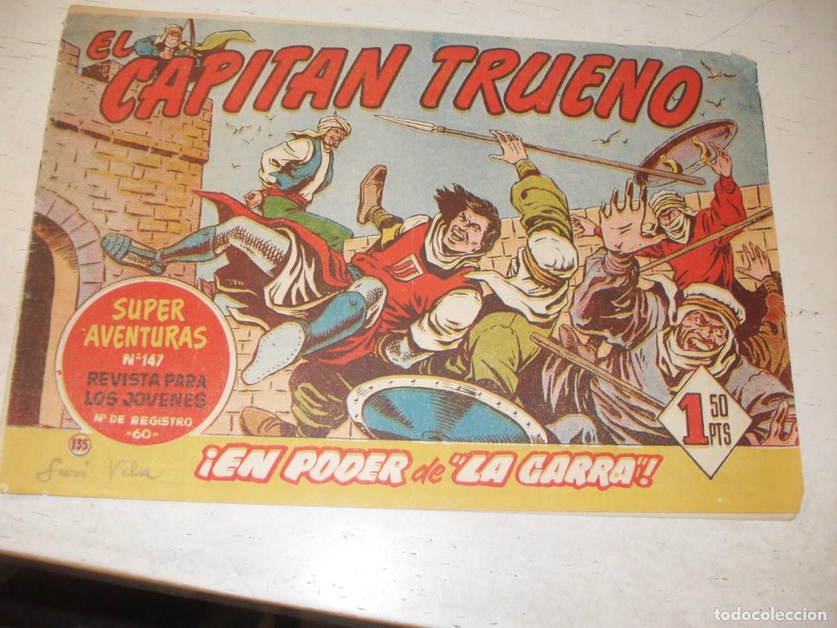 Tebeos: EL CAPITAN TRUENO,(ORIGINAL) N&ordm; 135,EN PODER DE LA GARRA&iexcl;&iexcl;,DE V.MORA,DE 618.BRUGUERA,1956
