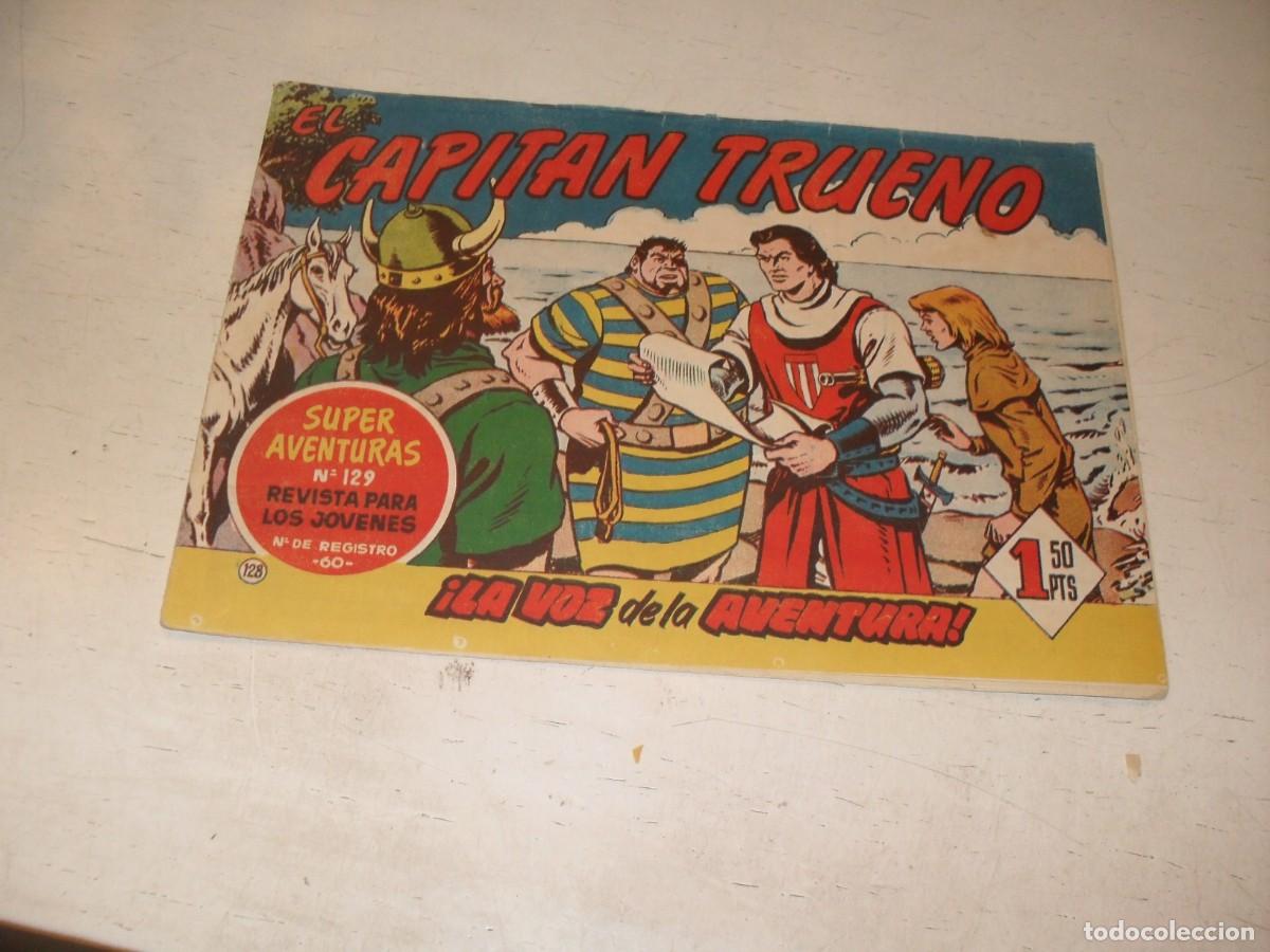 Tebeos: EL CAPITAN TRUENO,(ORIGINAL) N&ordm; 128,LA VOZ DE LAS FIERAS&iexcl;&iexcl;,DE V.MORA,DE 618.BRUGUERA,1956