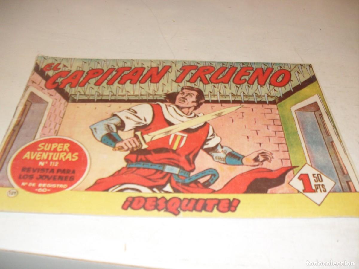 Tebeos: EL CAPITAN TRUENO,(ORIGINAL) N&ordm; 121,EN INTERIOR PUBLICIDAD JUGUETES TRUENO,,DE 618.BRUGUERA,1956