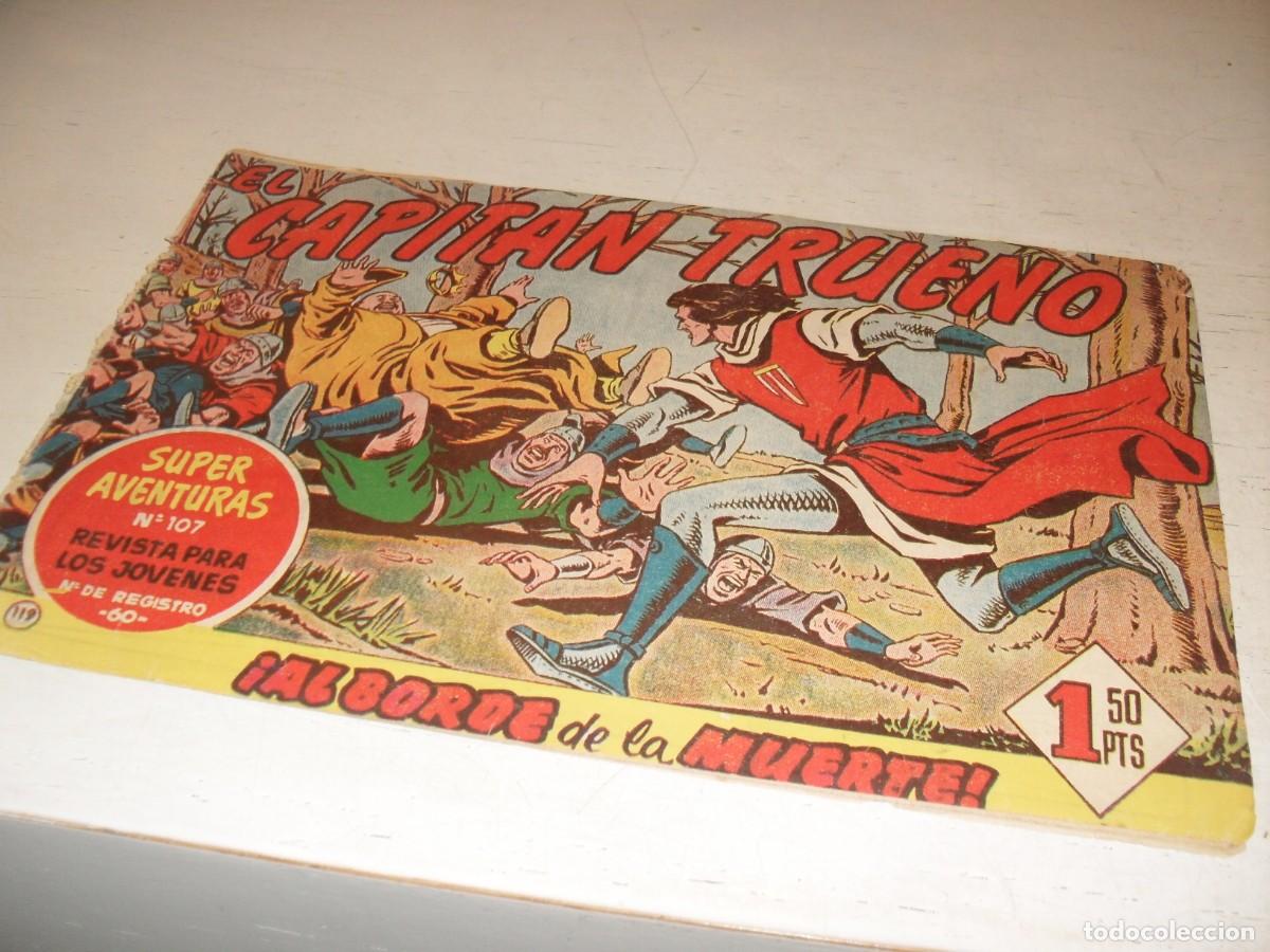 Tebeos: EL CAPITAN TRUENO,(ORIGINAL) N&ordm; 119,EN INTERIOR PUBLICIDAD JABATO Y PULGARCITO,DE 618.BRUGUERA,1956