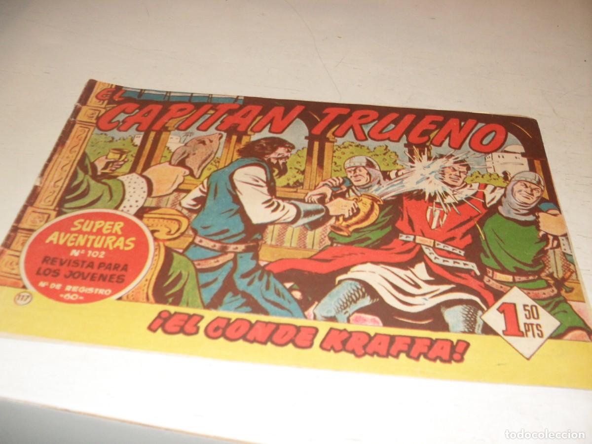 Tebeos: EL CAPITAN TRUENO,(ORIGINAL) N&ordm; 117,EN INTERIOR PUBLICIDAD JABATO Y PULGARCITO,DE 618.BRUGUERA,1956