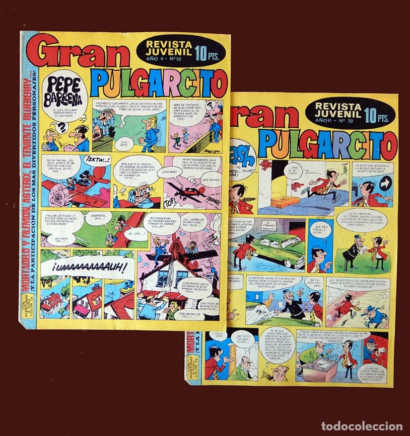 Comics: GRAN PULGARCITO - LOTE DOS (2); N&ordm; 52 Y 70 - EDIT. BRUGUERA - 1970 - ORIGINALES