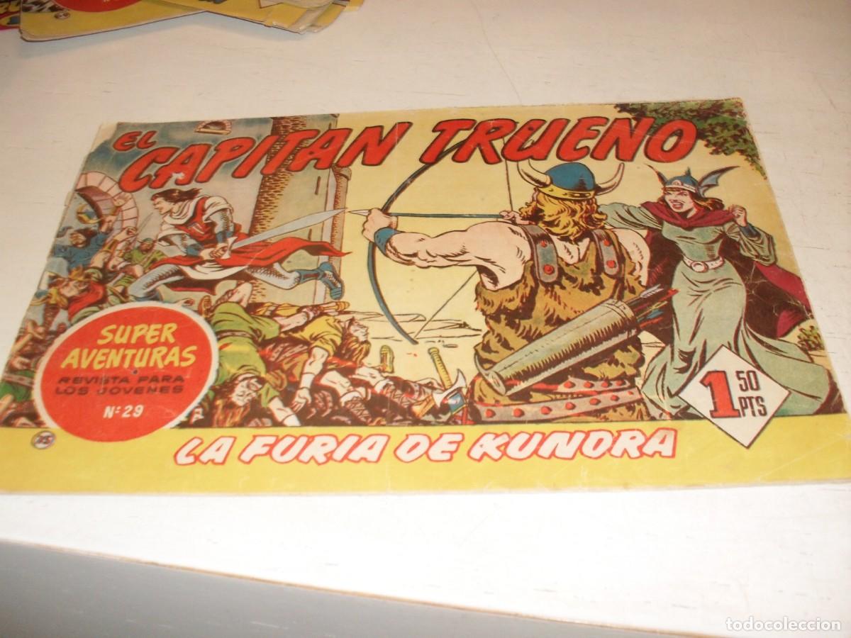 Tebeos: EL CAPITAN TRUENO,(ORIGINAL) N&ordm; 75,DENTRO PUBLICIDAD DEL PULGARCITO,DE 618.BRUGUERA,1956
