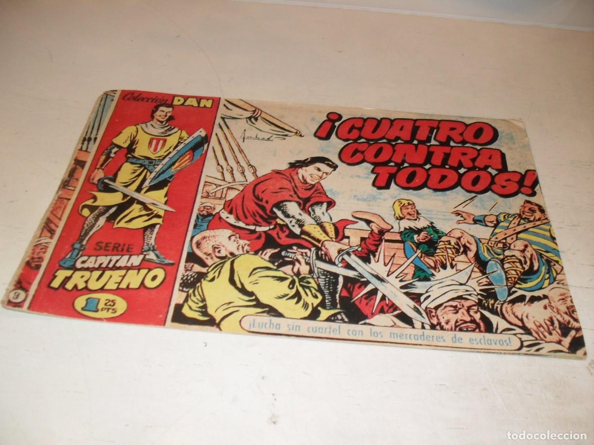 Tebeos: EL CAPITAN TRUENO,(FACSIMIL) N&ordm; 9,DENTRO PUBLICIDAD DEL CACHORRO,DE 618.BRUGUERA,1956