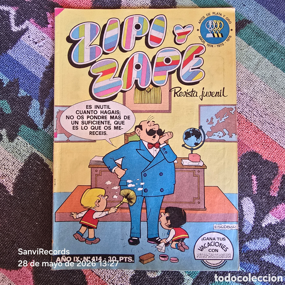 BDs: ZIPI Y ZAPE, REVISTA JUVENIL 414 (A&Ntilde;O IX) (BRUGUERA)