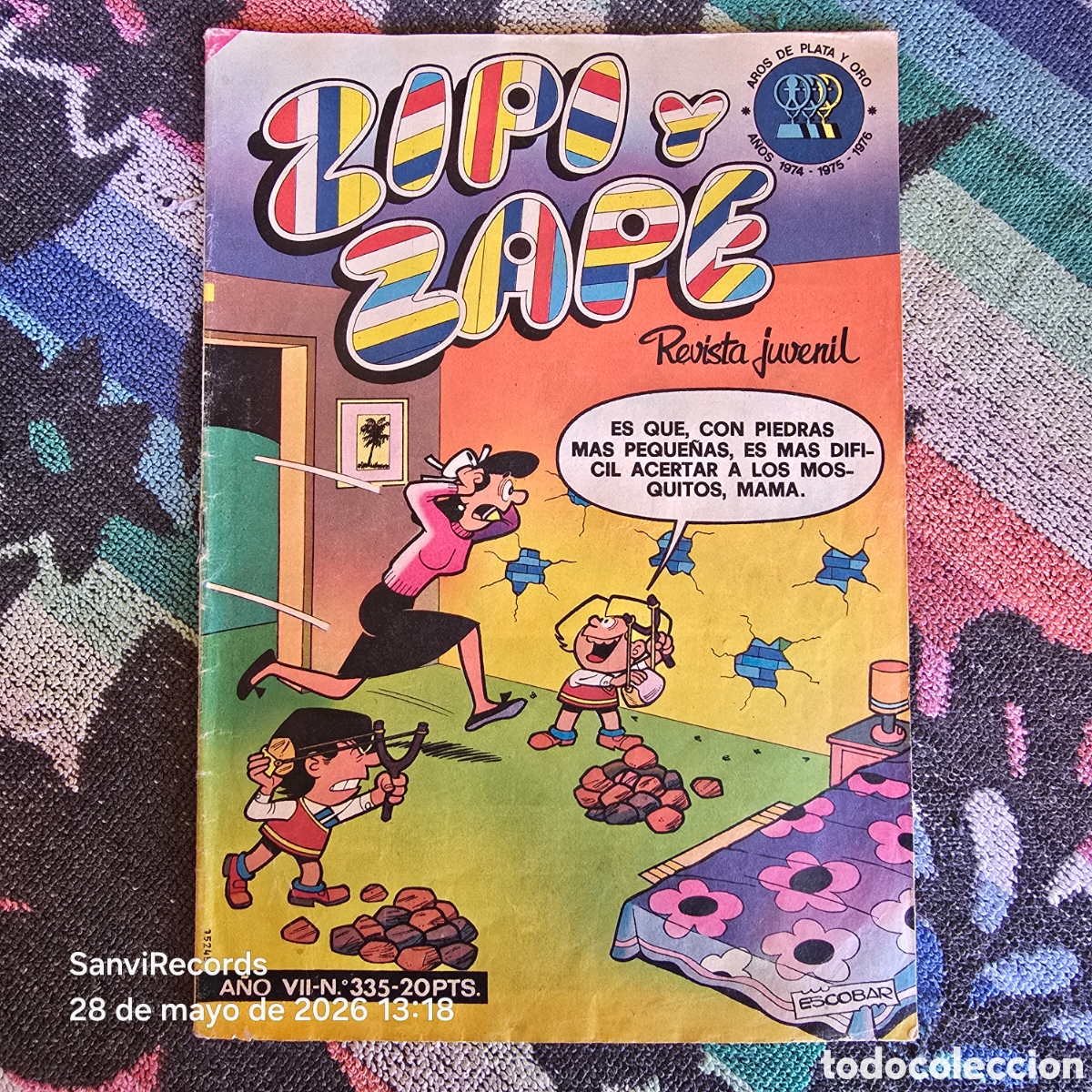 Tebeos: ZIPI Y ZAPE, REVISTA JUVENIL 335 (A&Ntilde;O VII) (BRUGUERA)