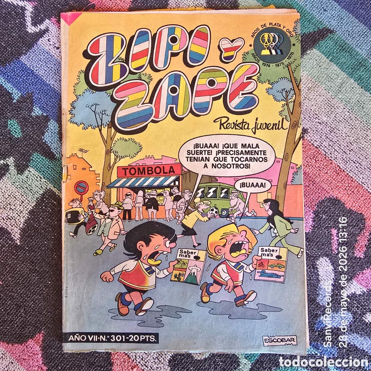 Tebeos: ZIPI Y ZAPE, REVISTA JUVENIL 301 (A&Ntilde;O VII) (BRUGUERA)