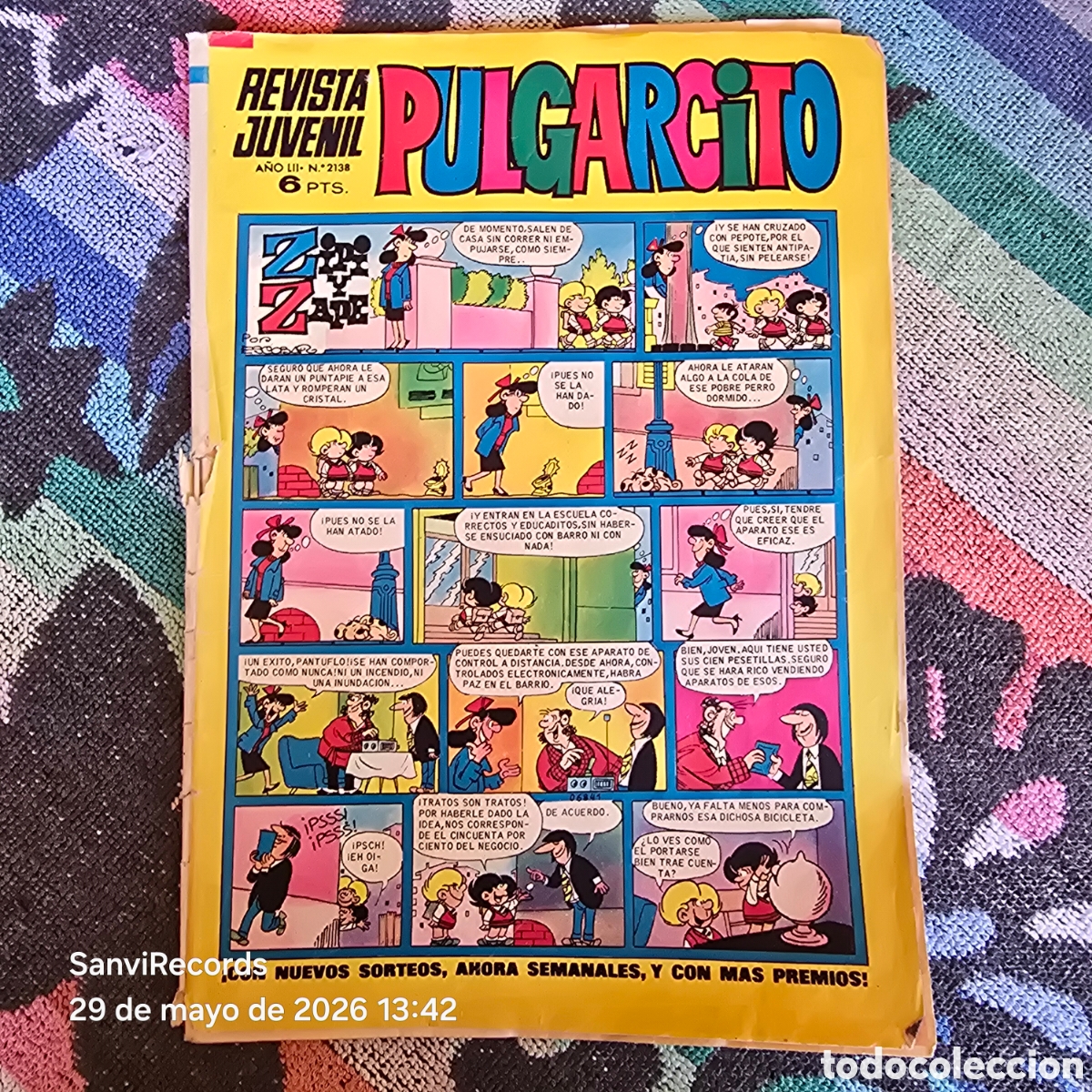 Tebeos: PULGARCITO, REVISTA JUVENIL 2138 (A&Ntilde;O LII) (BRUGUERA)