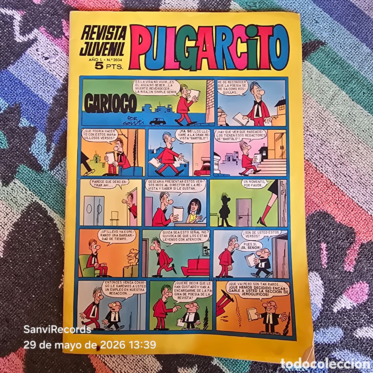 Tebeos: PULGARCITO, REVISTA JUVENIL 2034 (A&Ntilde;O L) (BRUGUERA)