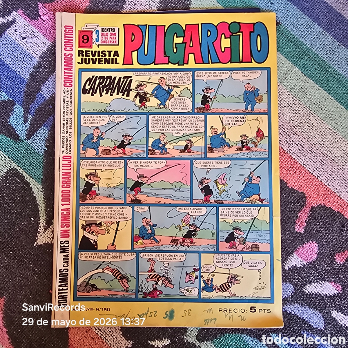 Tebeos: PULGARCITO, REVISTA JUVENIL 1983 (A&Ntilde;O XLVIII) (BRUGUERA)