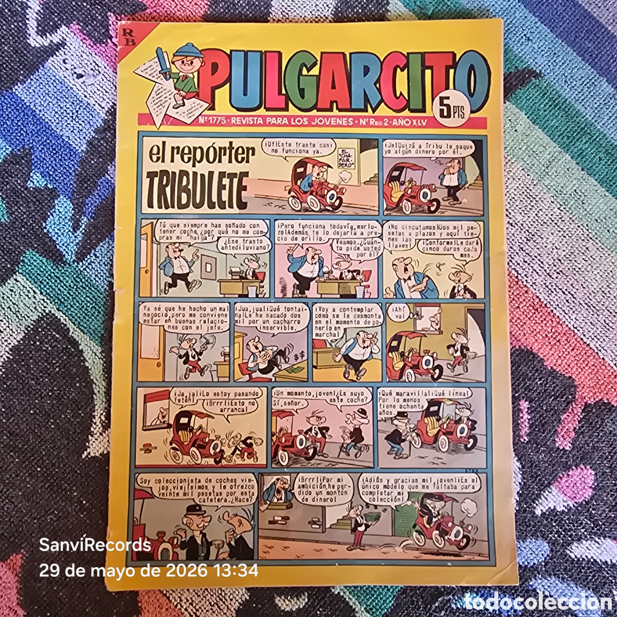 Tebeos: PULGARCITO, REVISTA PARA LOS J&Oacute;VENES 1775 (A&Ntilde;O XLV) (BRUGUERA)