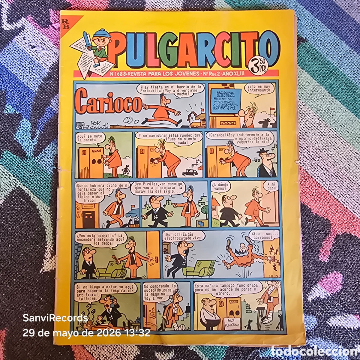 Tebeos: PULGARCITO, REVISTA PARA LOS J&Oacute;VENES 1688 (A&Ntilde;O XLIII) (BRUGUERA)