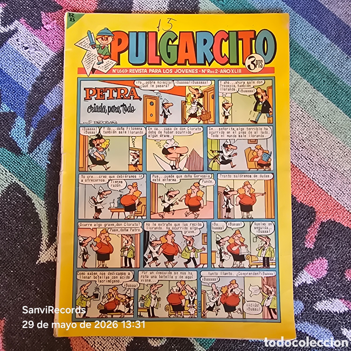 BDs: PULGARCITO, REVISTA PARA LOS J&Oacute;VENES 1669 (A&Ntilde;O XLIII) (BRUGUERA)