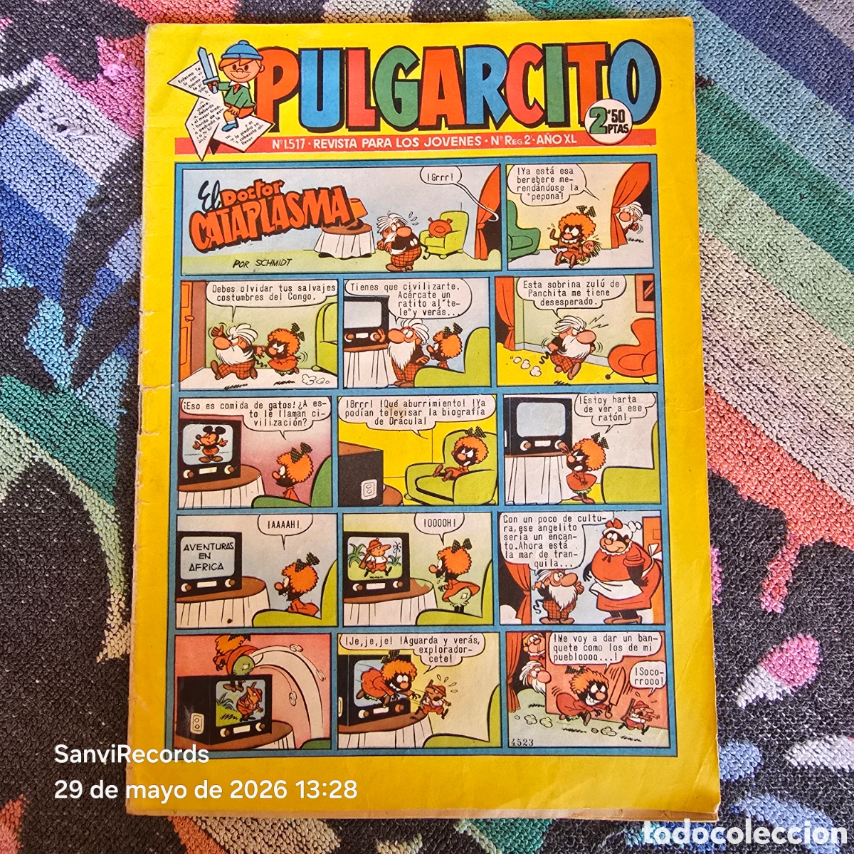 Tebeos: PULGARCITO, REVISTA PARA LOS J&Oacute;VENES 1517 (A&Ntilde;O XL) (BRUGUERA)