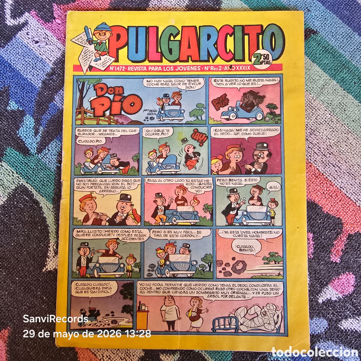 Tebeos: PULGARCITO, REVISTA PARA LOS J&Oacute;VENES 1472 (A&Ntilde;O XXXIX) (BRUGUERA)