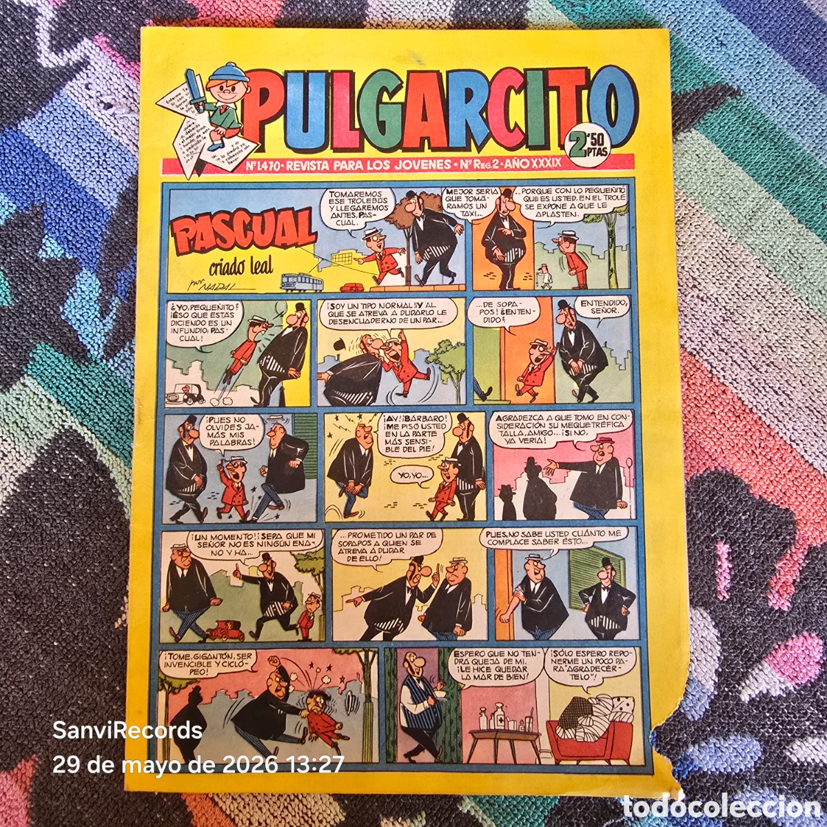 Tebeos: PULGARCITO, REVISTA PARA LOS J&Oacute;VENES 1470 (A&Ntilde;O XXXIX) (BRUGUERA)