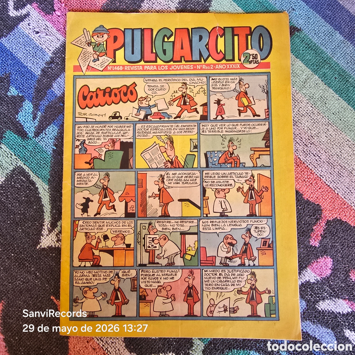 Tebeos: PULGARCITO, REVISTA PARA LOS J&Oacute;VENES 1468 (A&Ntilde;O XXXIX) (BRUGUERA)