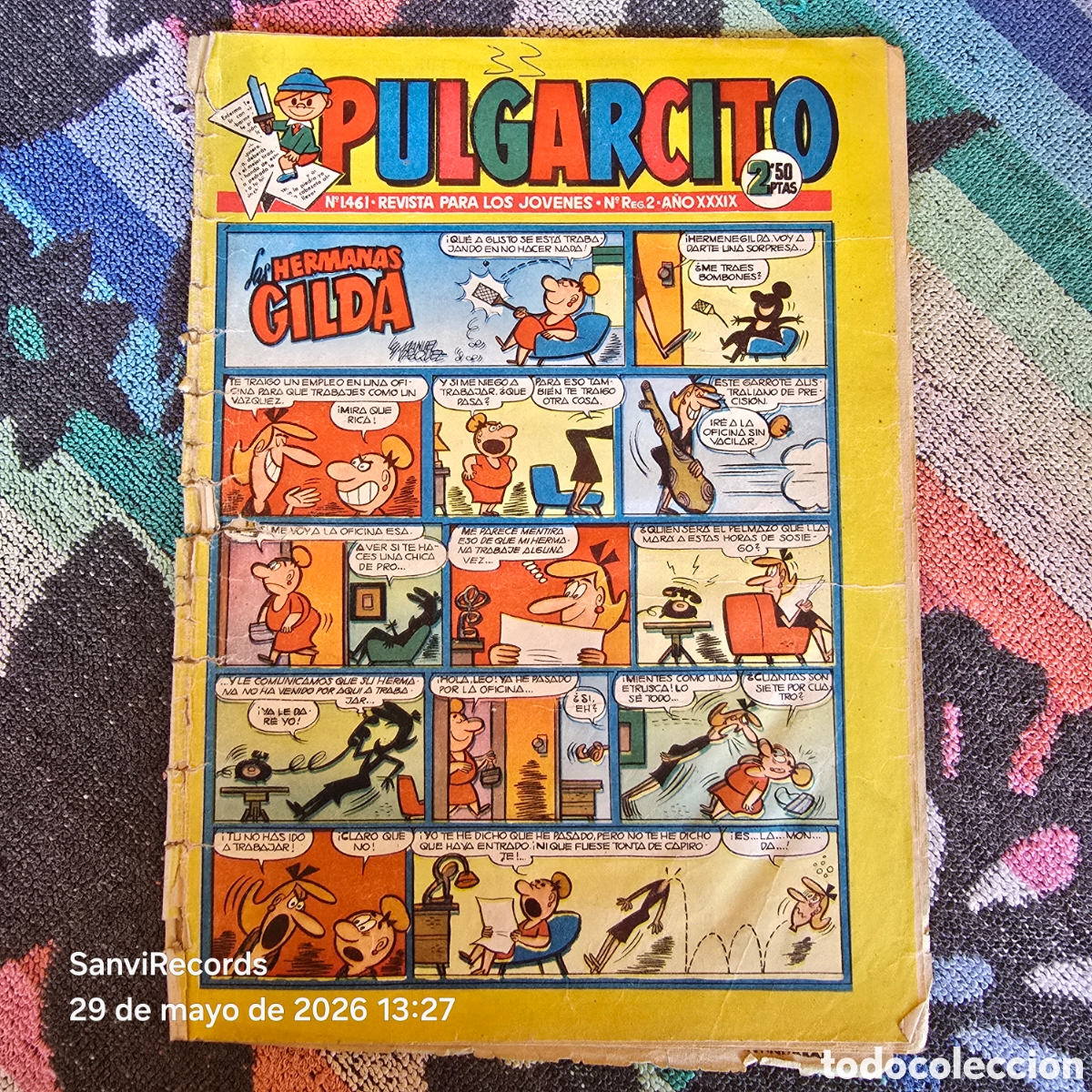 Tebeos: PULGARCITO, REVISTA PARA LOS J&Oacute;VENES 1461 (A&Ntilde;O XXXIX) (BRUGUERA)